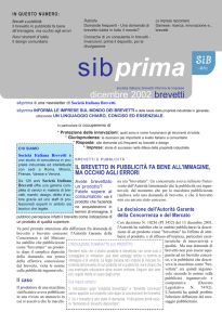 SIBPRIMA brevetti dicembre 2002