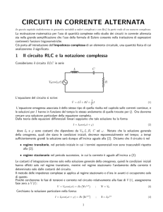 CIRCUITI IN CORRENTE ALTERNATA