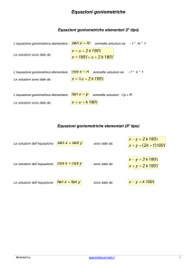 Equazioni goniometriche