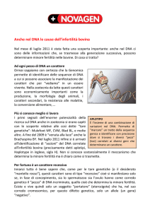 Genomica e scoperte infertilità