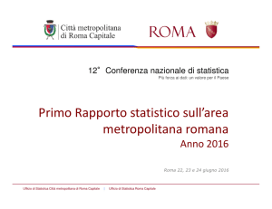 Primo Rapporto statistico sull`area metropolitana romana