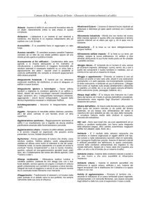 Glossario dei termini urbanistici ed edilizi