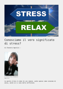 Conosciamo il vero significato di stress?