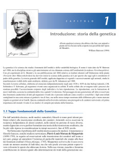 Introduzione: storia della genetica