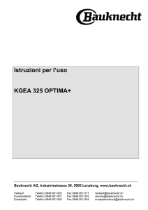 Istruzioni per l`uso KGEA 325 OPTIMA+