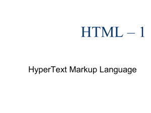HyperText Markup Language