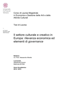 Il settore culturale e creativo in Europa: rilevanza economica ed