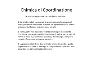 Chimica di Coordinazione - Università degli Studi di Roma "Tor