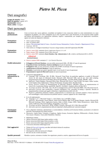 Curriculum vitae in italiano