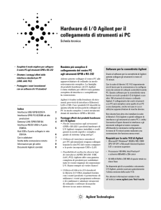 Hardware di I/O Agilent per il collegamento di strumenti ai PC