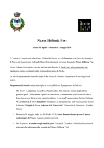 Naxos Hellenic Fest - Comune di Giardini Naxos