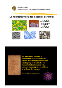 La microstruttura - Prof. Antonio Licciulli