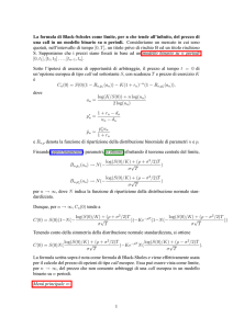 La formula di Black-Scholes come limite, per n che tende all`infinito