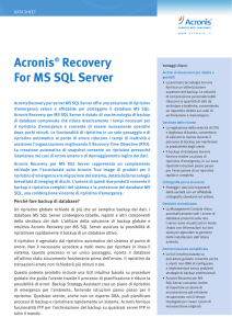 Acronis® Recovery For MS SQL Server