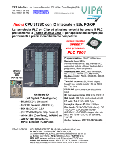 Nuova CPU 313SC con IO integrate + Eth. PG/OP PLC
