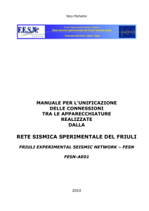 Manuale per l`unificazione delle connessioni tra le