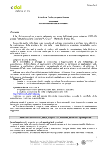 Stefano Seclì 1 Relazione finale progetto II anno