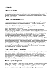 wikipedia Aspasia di Mileto La sua relazione