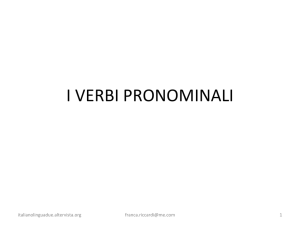 I verbi pronominali - italiano per stranieri