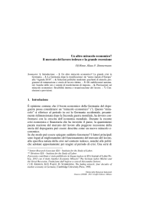 Un altro miracolo economico? Il mercato del lavoro tedesco e la