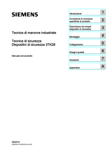 Manuale del prodotto Dispositivi di sicurezza 3TK28