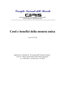 Costi e benefici della moneta unica - Ceris-CNR