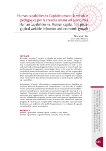 Human capabilities vs Capitale umano
