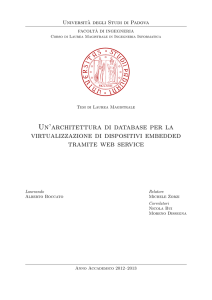 Un`architettura di database per la virtualizzazione di dispositivi