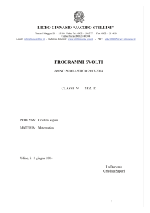 programmi svolti - Liceo classico "Jacopo Stellini"