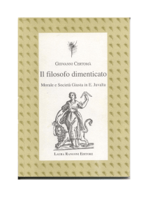 Il filosofo dimenticato. Morale e società giusta in