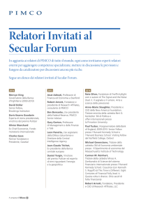 Relatori Invitati al Secular Forum