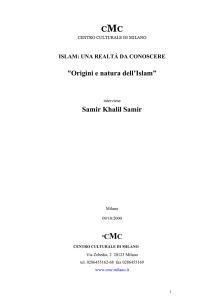 “Origini e natura dell`Islam” Samir Khalil Samir