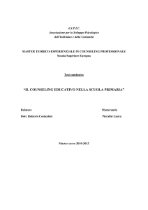 Il Counseling educativo nella Scuola Primaria