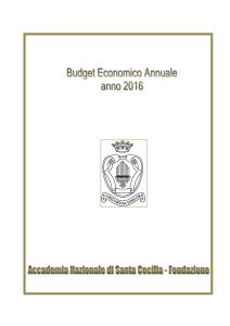 Bilancio preventivo 2016 - Accademia Nazionale di Santa Cecilia