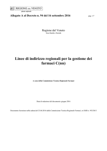 Linee di indirizzo regionali per la gestione dei farmaci C(nn)