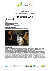 Schede artisti dicembre 2014 - Parco della Murgia Materana