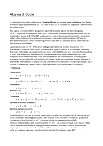 Algebra di Boole - Roberto Borchia