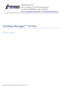 Partition Manager™ 14 Free -