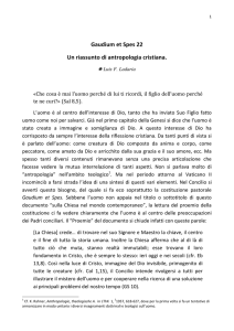 Gaudium et Spes 22 Un riassunto di antropologia cristiana.