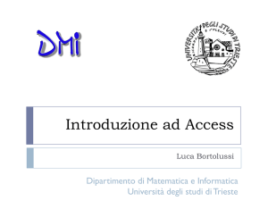 Progettazione e Data Base (04/05): Introduzione ad Access