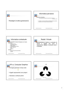 Realtà virtuale - Dipartimento di Ingegneria dell`Informazione