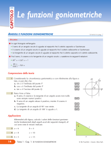 Le funzioni goniometriche