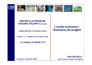 L`analisi economico – finanziaria dei progetti