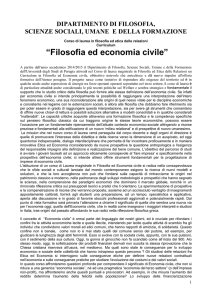 Curriculum "Filosofia ed economia civile"