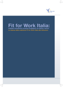 Fit for Work Italia - Società Italiana di Reumatologia.