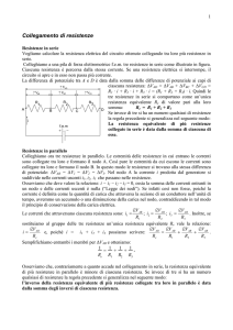 Collegamento di resistenze - web