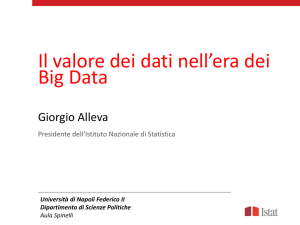 Il valore dei dati nell`era dei Big Data