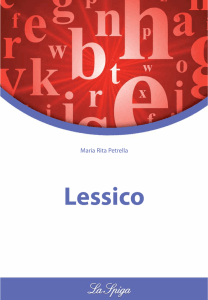 Lessico - La Spiga Edizioni