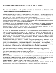 per un`autodeterminazione dell`attore di teatro sociale