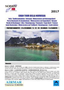 gran tour della norvegia - Benvenuto in Airmar Viaggi!